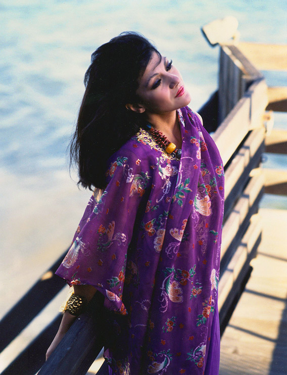 Irina at her Malibu beach house.