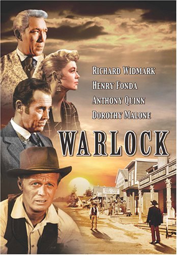 Henry Fonda, Anthony Quinn, Richard Widmark and Dorothy Malone in Warlock (1959)