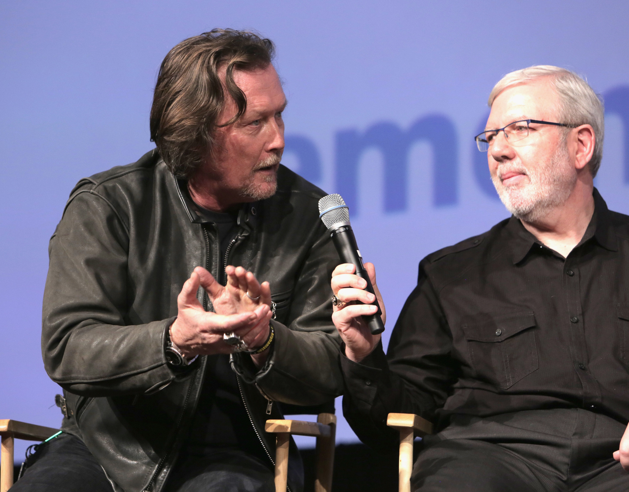 Robert Patrick and Leonard Maltin at event of From Dusk Till Dawn: The Series (2014)
