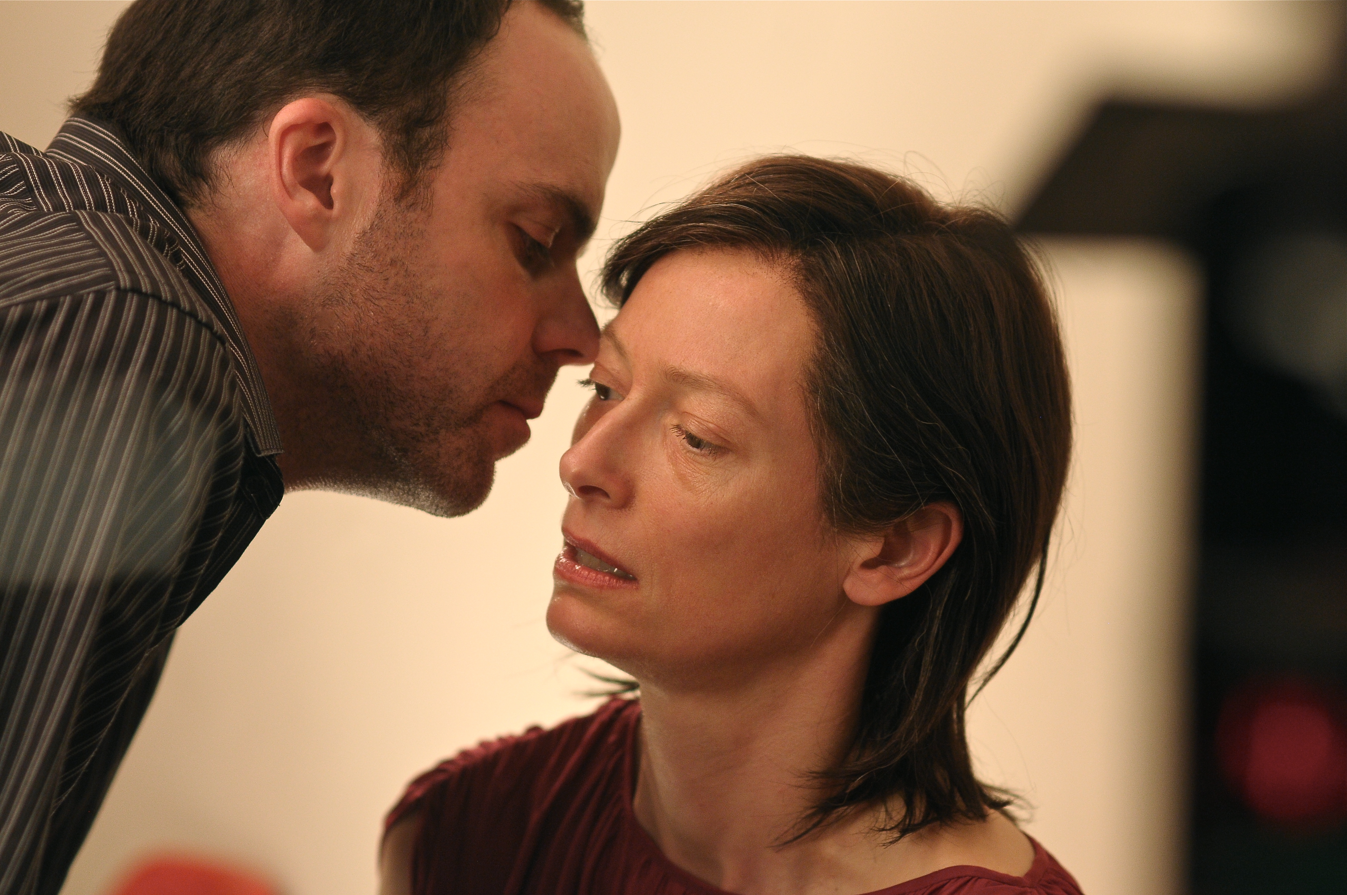 Still of Alex Manette and Tilda Swinton in We Need to Talk About Kevin