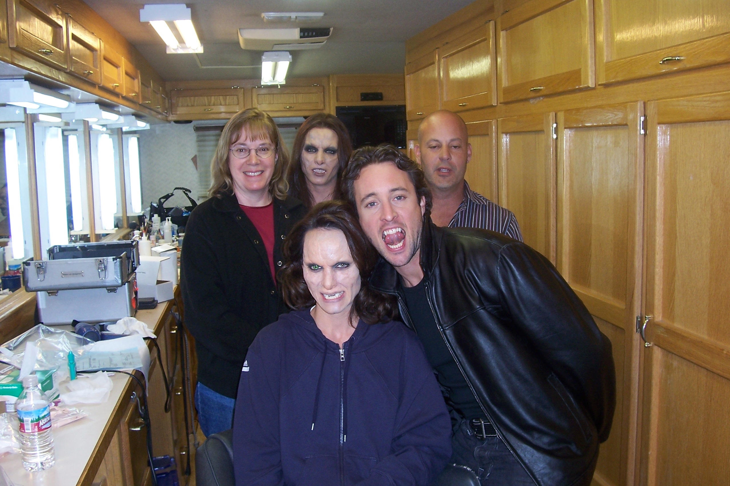 Moonlighting Gang with Amber / and Alex and Our special effects Makeup team. I was Dept Head and part of the team.