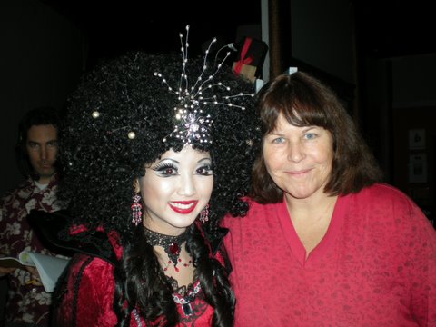 Brenda as witch , with Pam, Creator,head writer of Zack and Cody, Tipton, Suite LIfe.