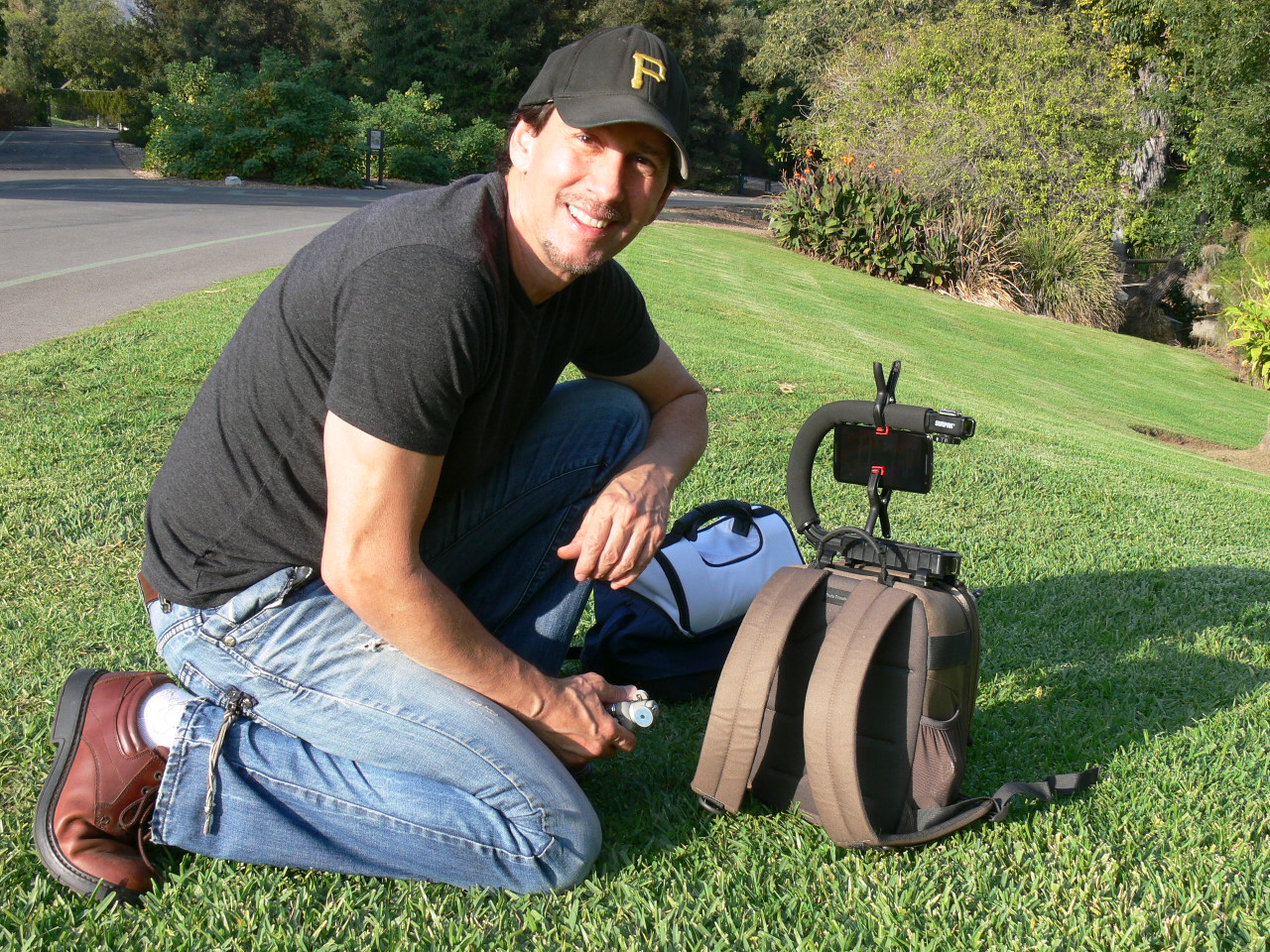 Director Robert Mann on set of the 2014 Motorola Moto X film project.