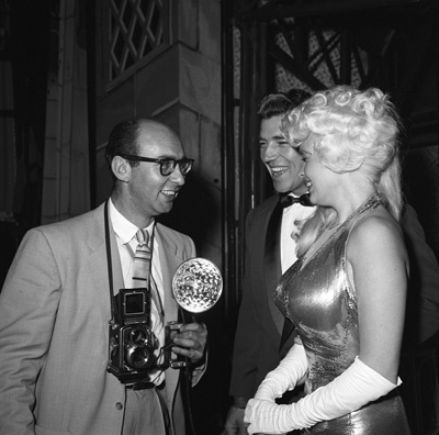 Photographer Bernie Abramson with Mickey Hargitay and Jayne Mansfield circa 1960s