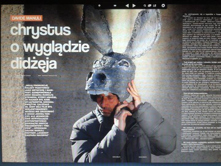 Davide Manuli interview for polish magazine HIRO, for the theatrical premiere of LEGENDA KASPARA HAUSER in Poland with Spectator.