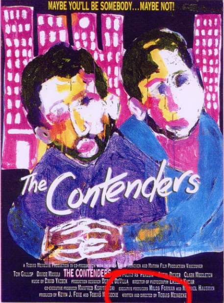 Davide Manuli plays leading role in german feature THE CONTENDERS (1993), with executive producer MILOS FORMAN.