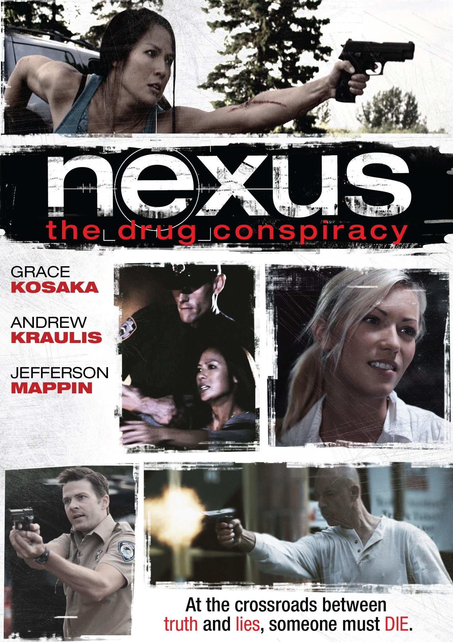 Nexus - feature film DVD Cover. Caged Angel Films, Director Neil Coombs, starring Grace Kosaka, Andrew Kraulis & Jefferson Mappin.