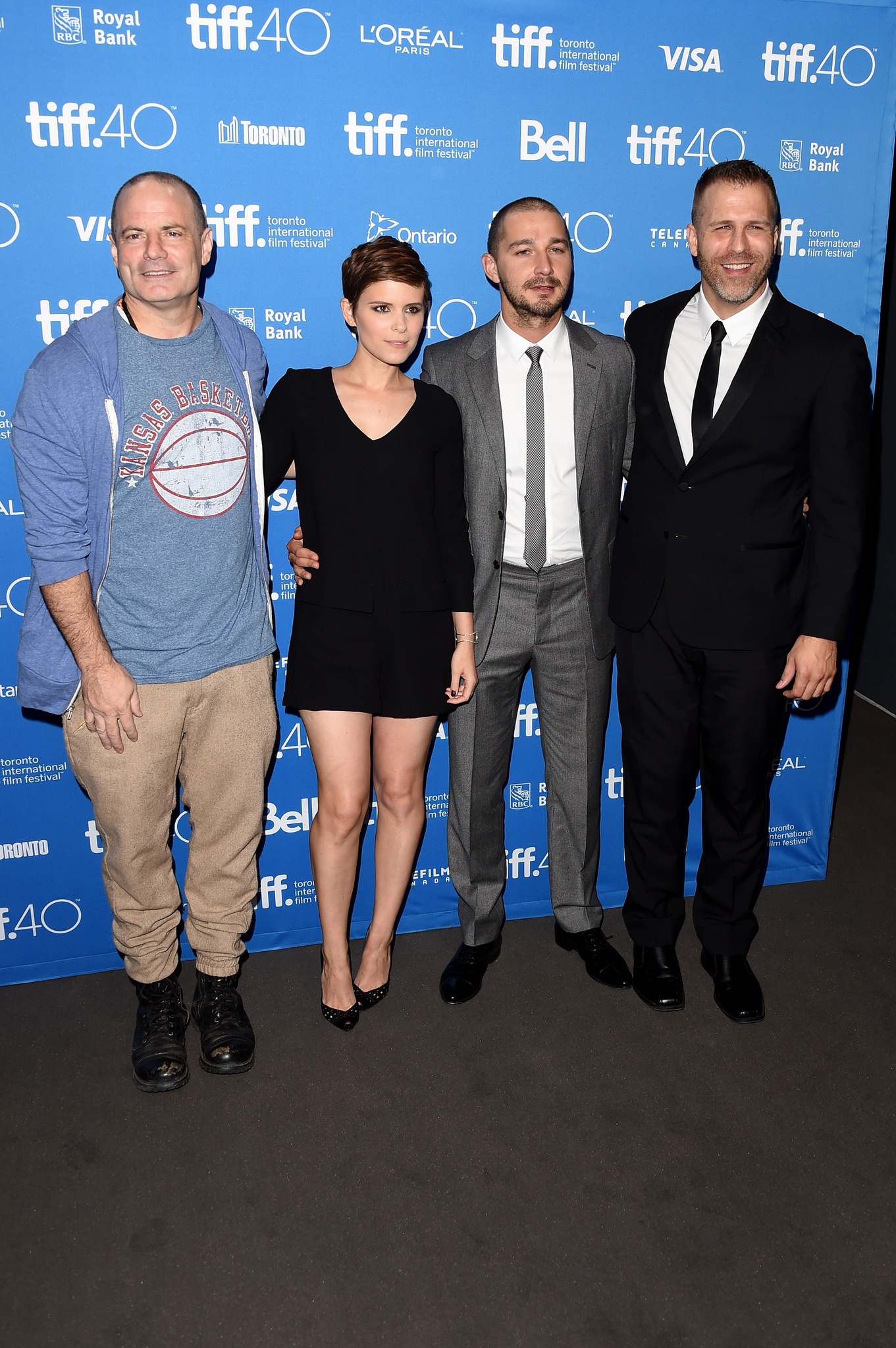 Shia LaBeouf, Kate Mara and Dito Montiel at event of Man Down (2015)