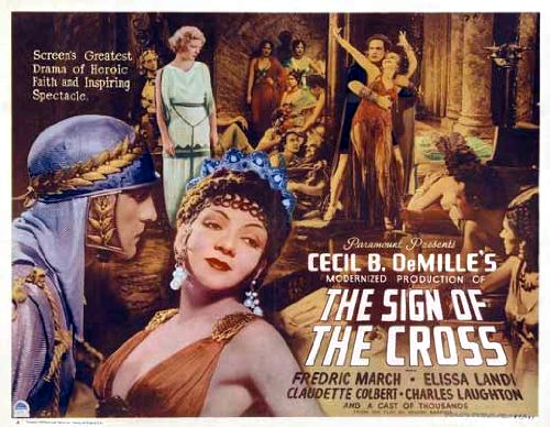 Claudette Colbert, Elissa Landi and Fredric March in The Sign of the Cross (1932)