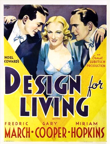 Gary Cooper, Miriam Hopkins and Fredric March in Design for Living (1933)