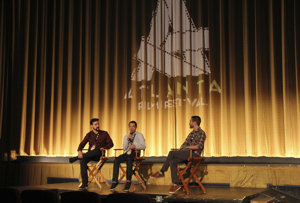 Jeff Marchelletta, Josh Mandel and interviewer Jared Callahan at the 39th Annual Atlanta Film Festival. Plaza Theatre, Atlanta Georgia - March 21, 2015