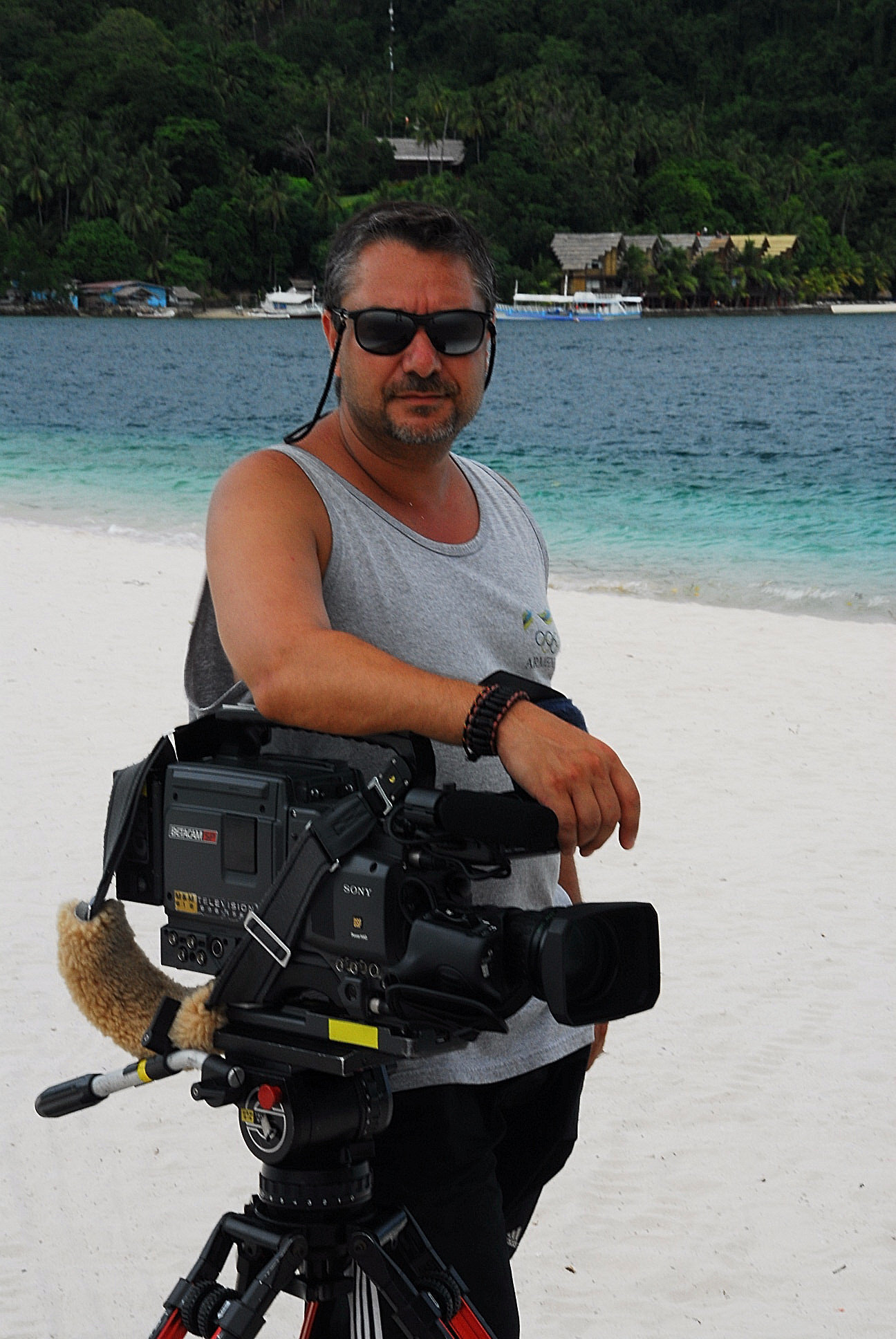 Mark Mardoyan during a documentery shoot in Philippines