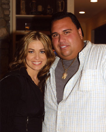 Daniel Margotta and Carmen Electra on the set of Searching for Bobby D in 2005