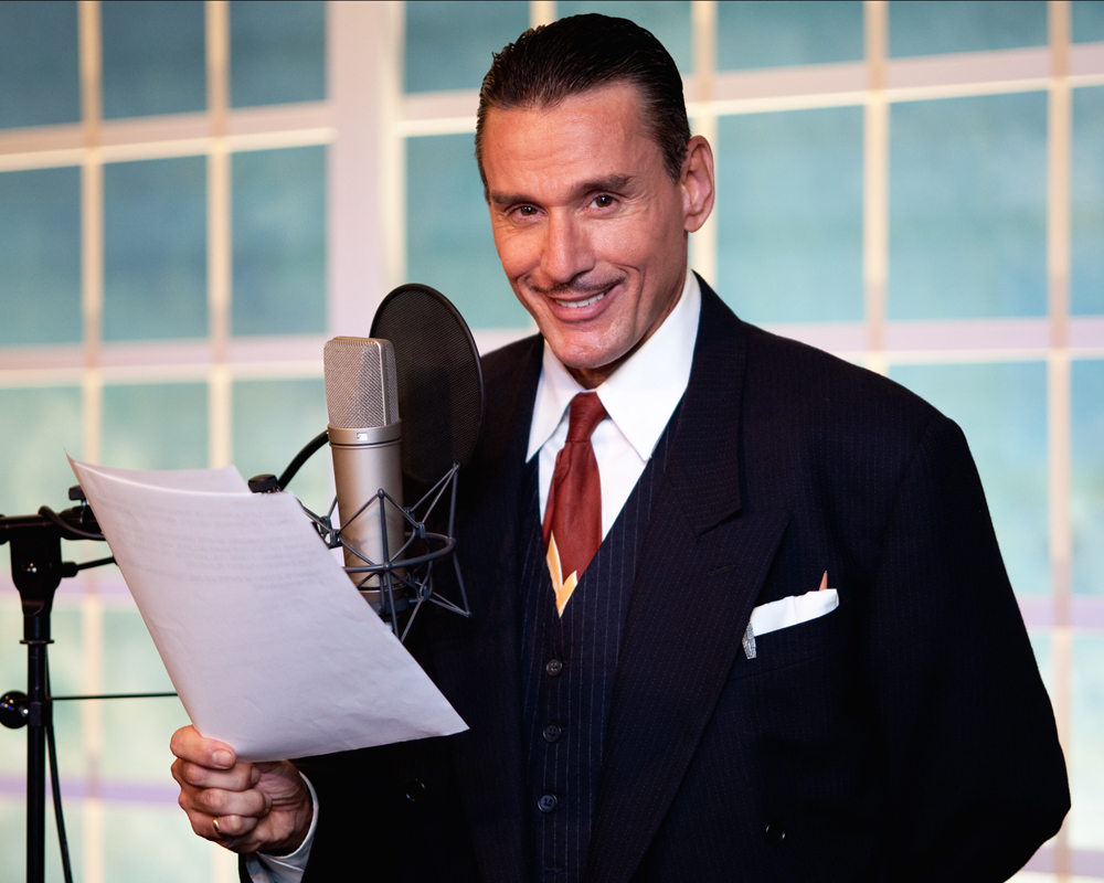 John Mariano as the Announcer for a live Old Time Radio Broadcast.