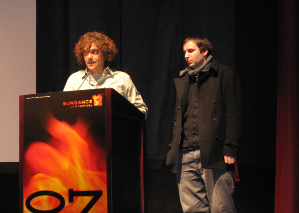 Chapter 27 film composer Anthony Marinelli and director Jarrett Schaefer talk at the film's world premiere at Sundance 2007.