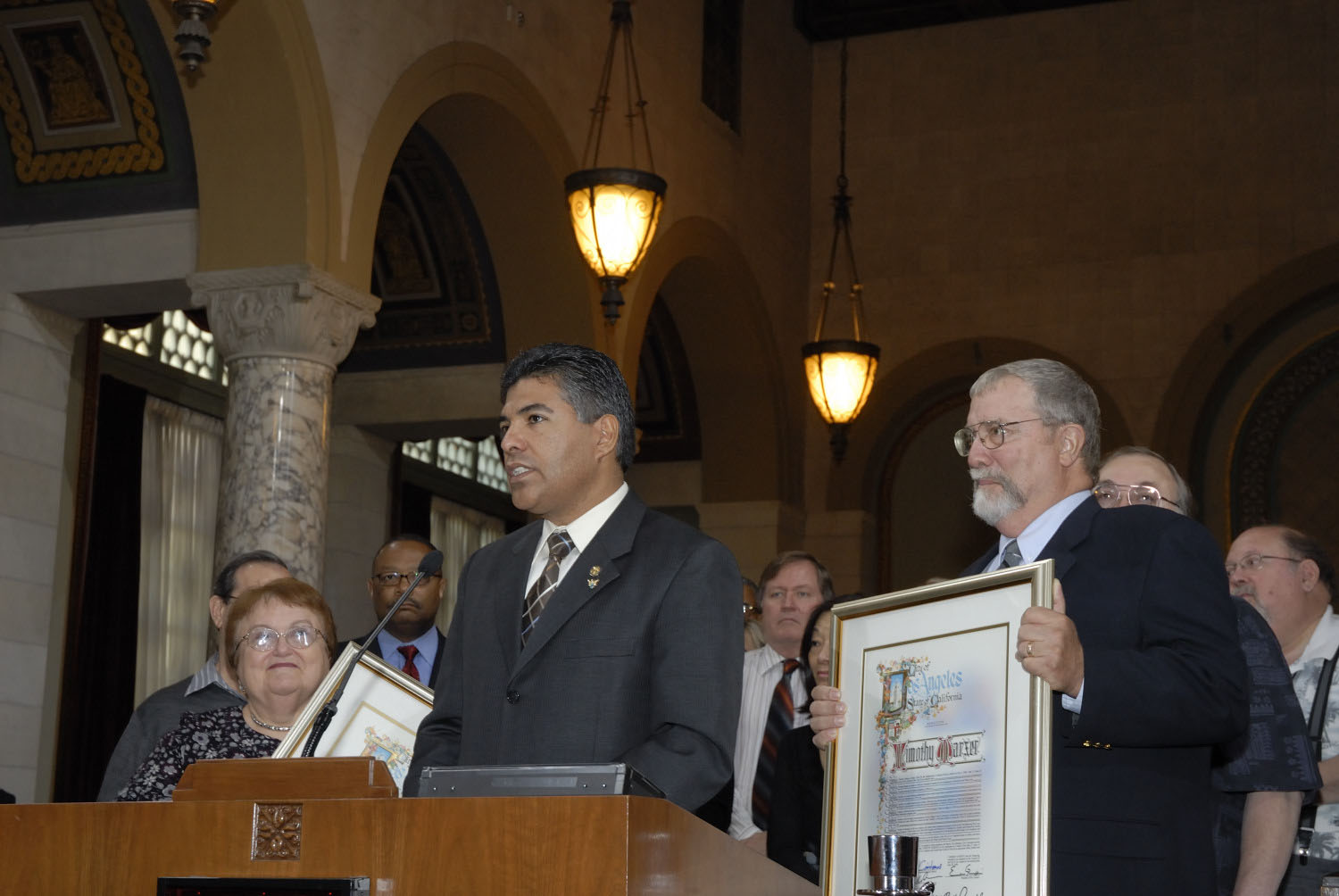 I am standing before The Council of The City of Los Angeles being recognized by a Council Resolution in October of 2009. I saved the Taxpayers of Los Angeles over $25M on Public Utility Costs paid by The City.