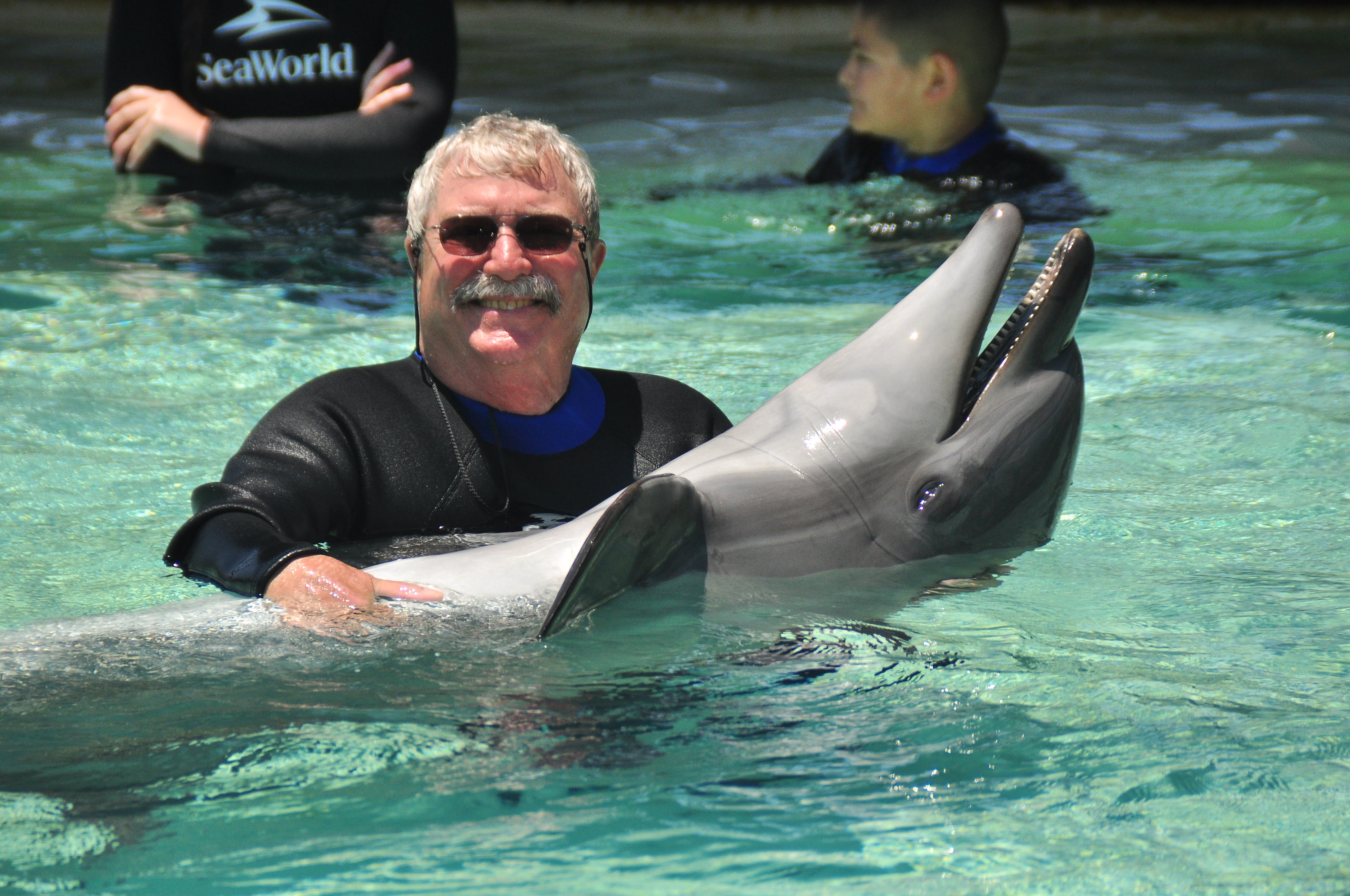 Timothy Marxer at Sea World ib his 70th birthday