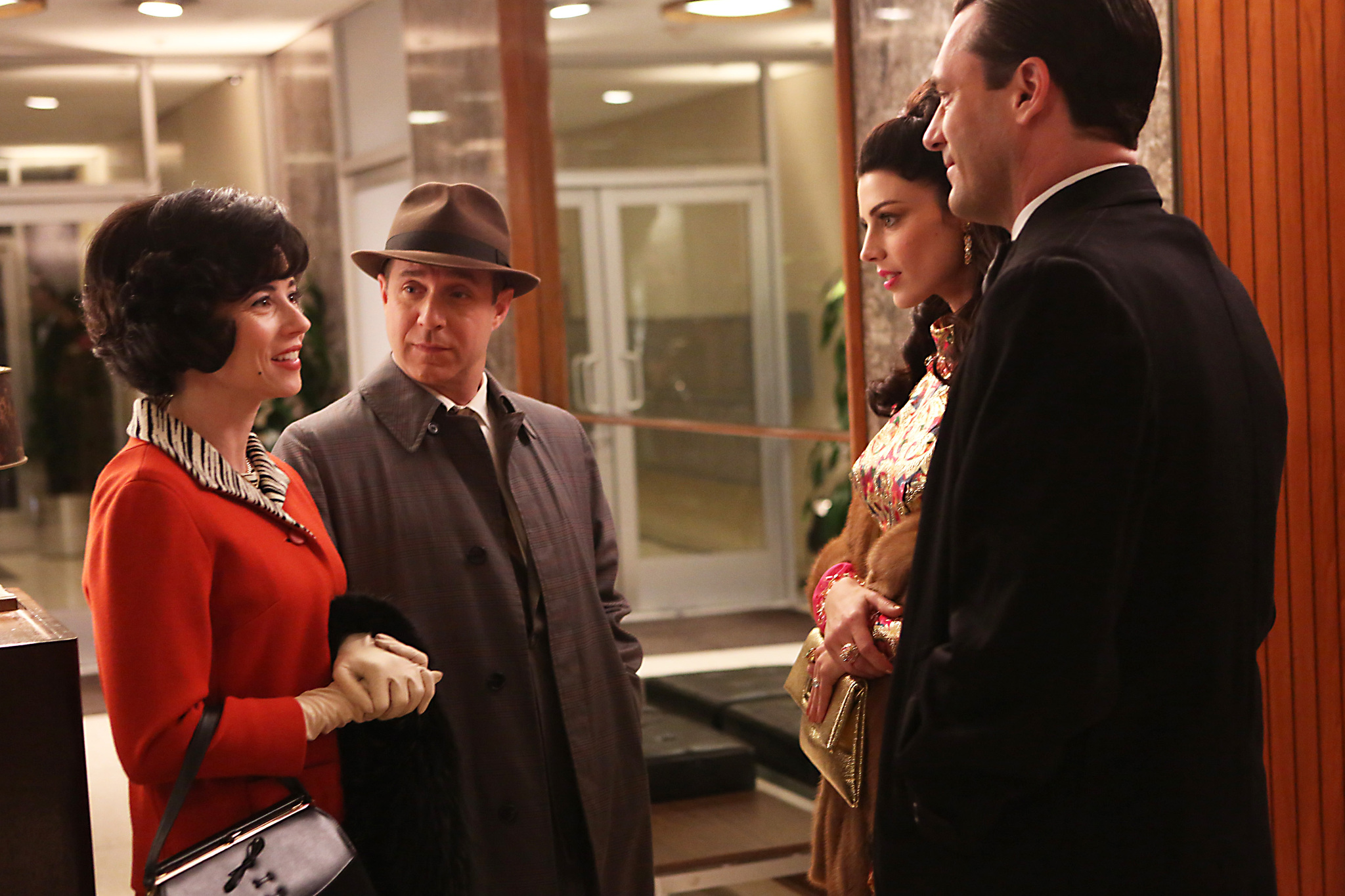 Still of Linda Cardellini, Jon Hamm and Brian Markinson in MAD MEN. Reklamos vilkai (2007)