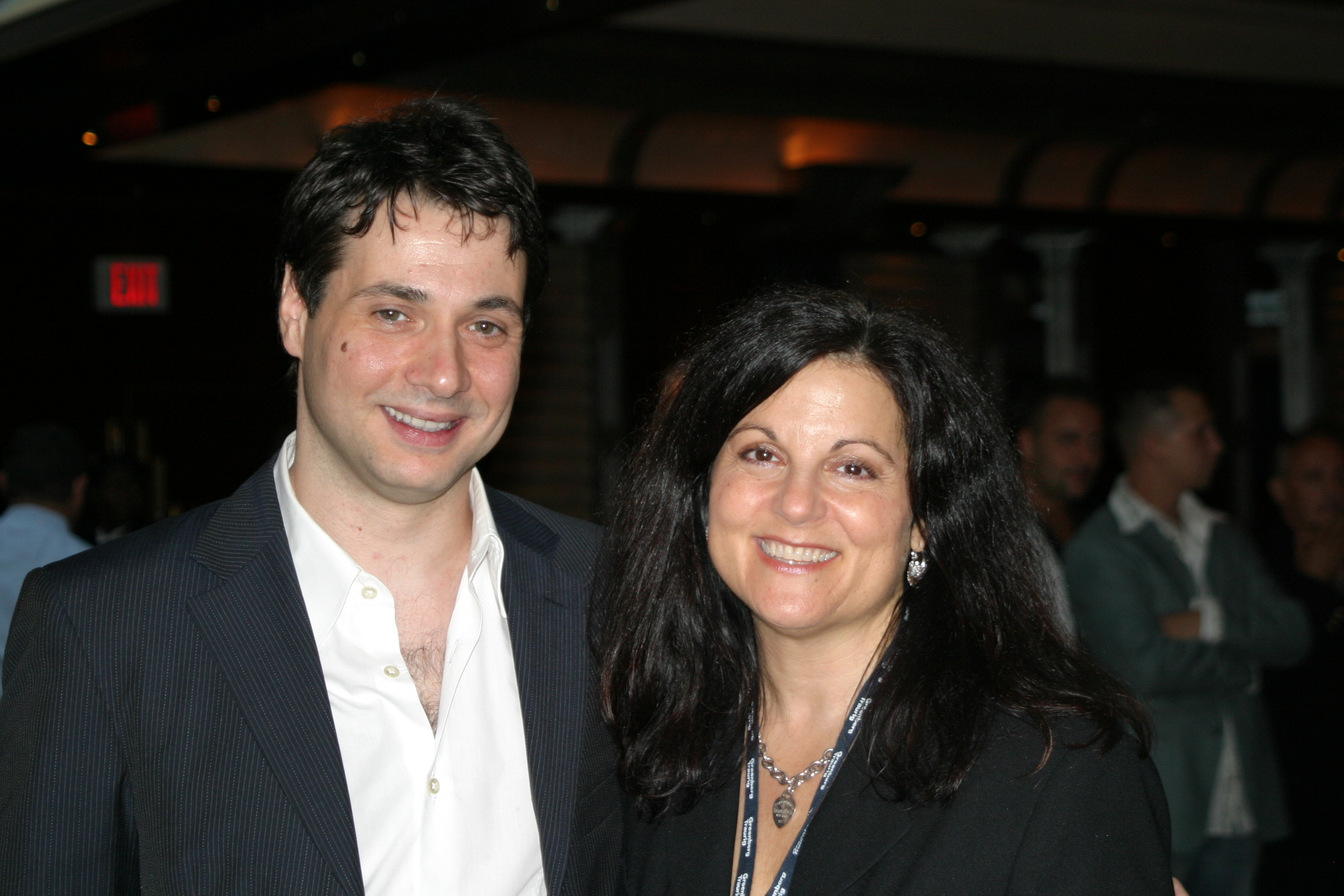 Adam Ferrara and Debra Markowitz at the Long Island International Film Expo