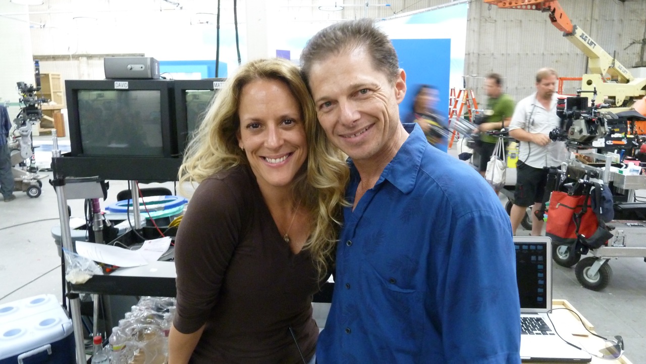 Todd with Anne Fletcher (director) on set of Guilt Trip.