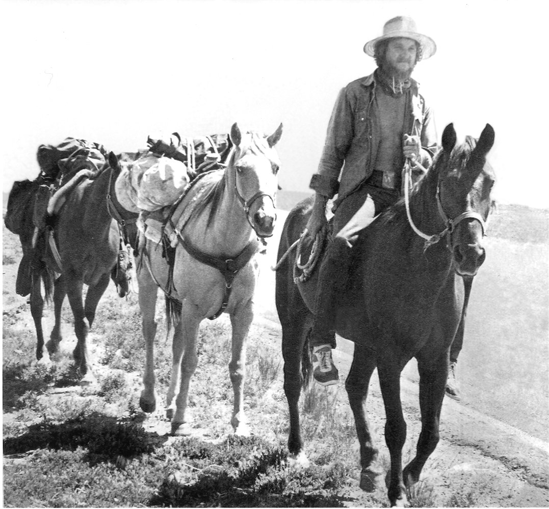 William E. Marks crossing Painted Desert during his 