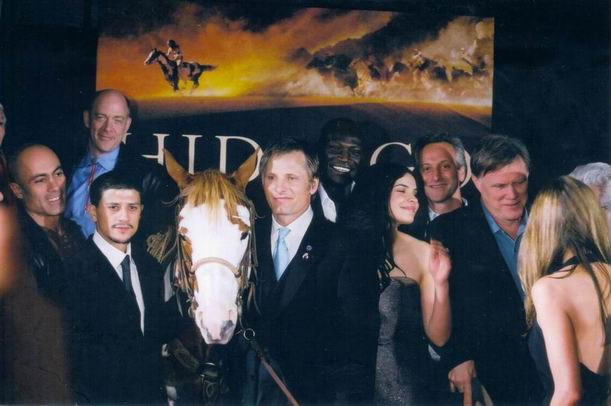 At premiere of HIDALGO with Viggo Mortenson, J.K. Simmons and other cast members along with director, Joe Johnston