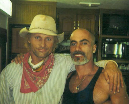 Viggo Mortensen with Adoni after a long day of horse riding for 
