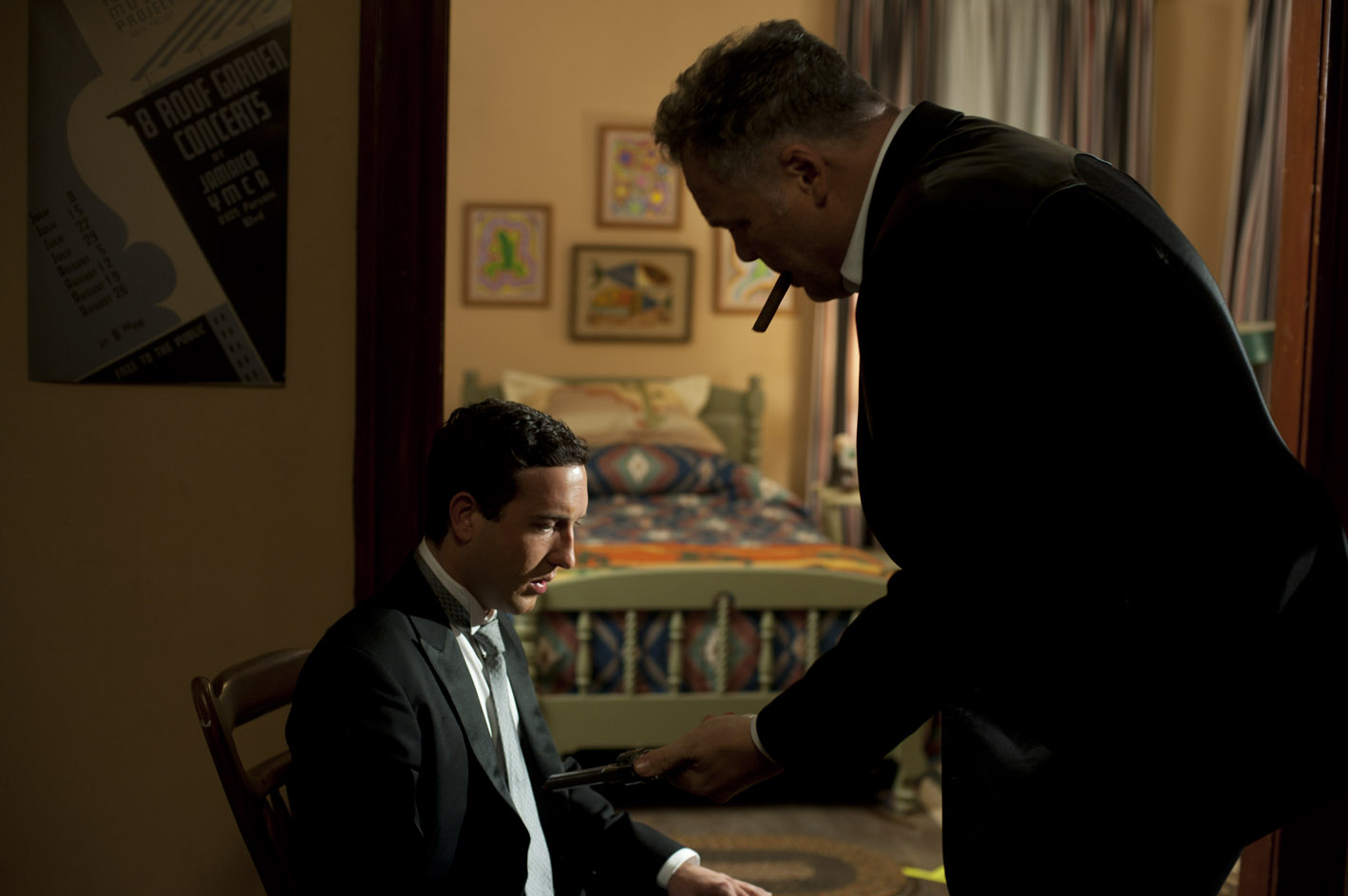 Still of Vincent D'Onofrio and Chris Marquette in Broken Horses (2015)