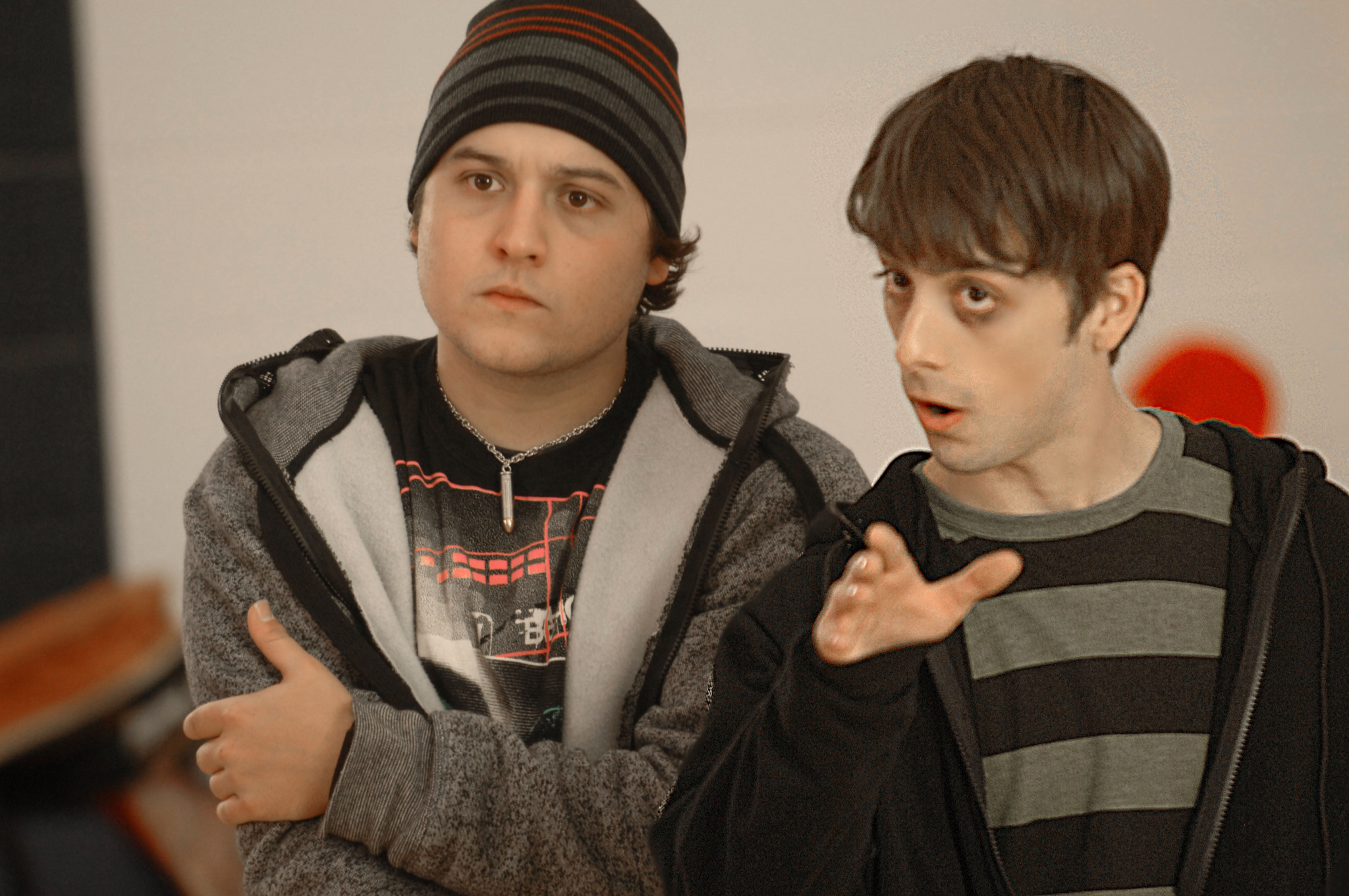 Still of Sean Marquette and Matt Bush in High School (2010)