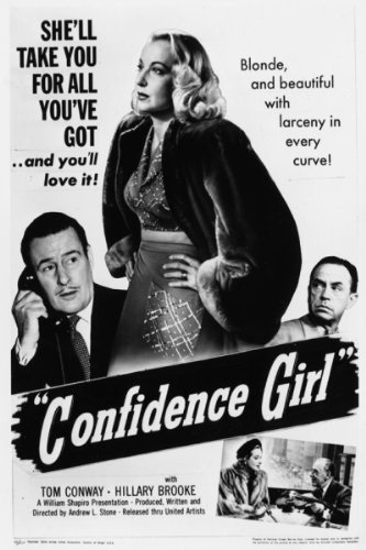 Tom Conway, Hillary Brooke and Eddie Marr in Confidence Girl (1952)