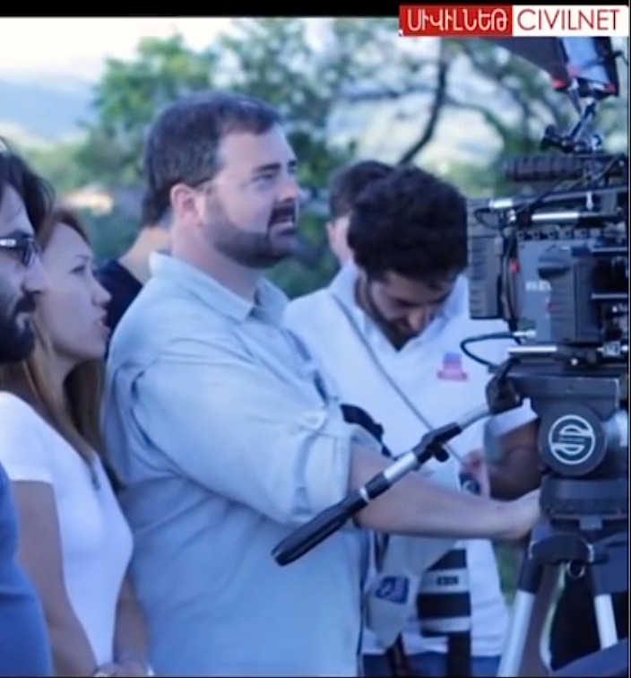 Directing a Pagan Water Ceremony at the Garni Temple in Armenia for the documentary mini-series 