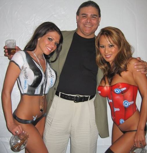 At a Texas Hold'em Charity Event, 2005, Playboy Mansion.