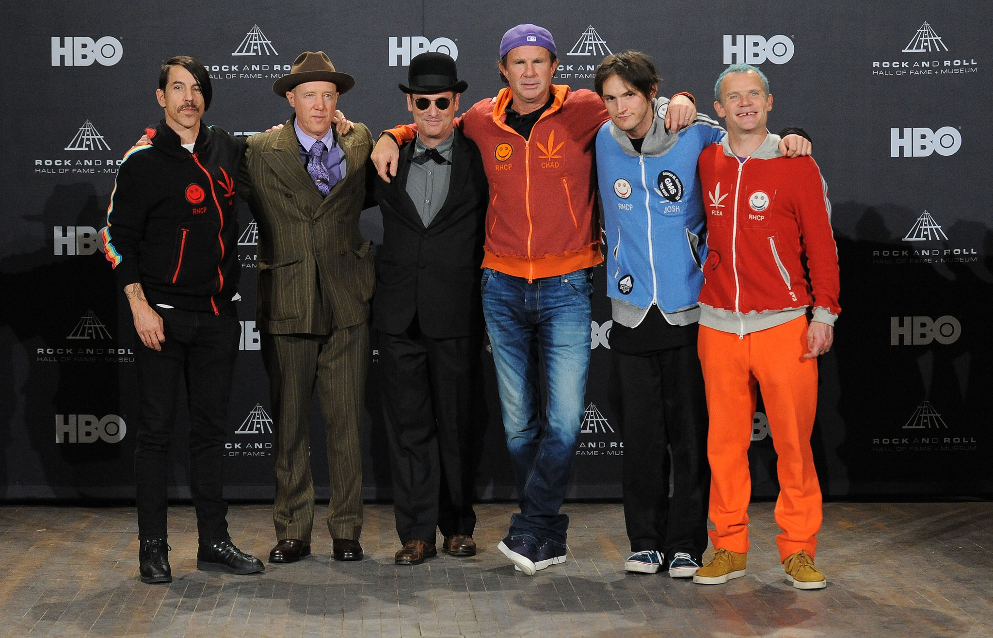 Flea, Jack Irons, Anthony Kiedis, Cliff Martinez, Chad Smith and Josh Klinghoffer