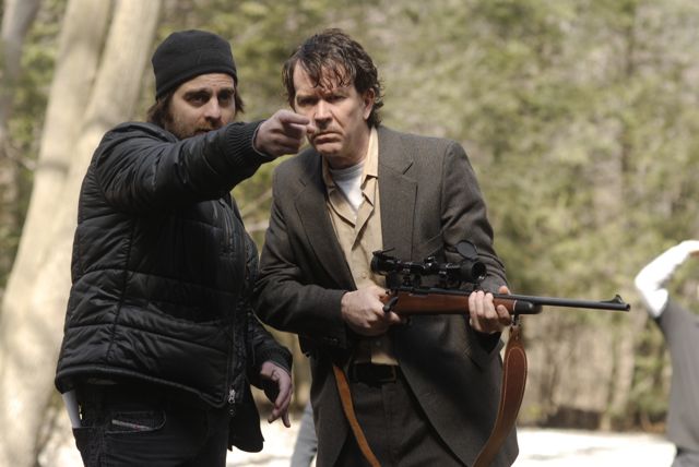 Derick Martini and Timothy Hutton set of Lymelife