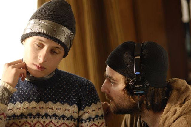 Rory Culkin and Derick Martini set of Lymelife
