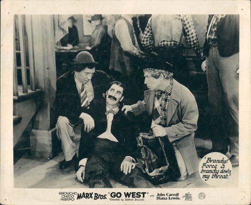 Groucho Marx, Chico Marx and Harpo Marx in Go West (1940)