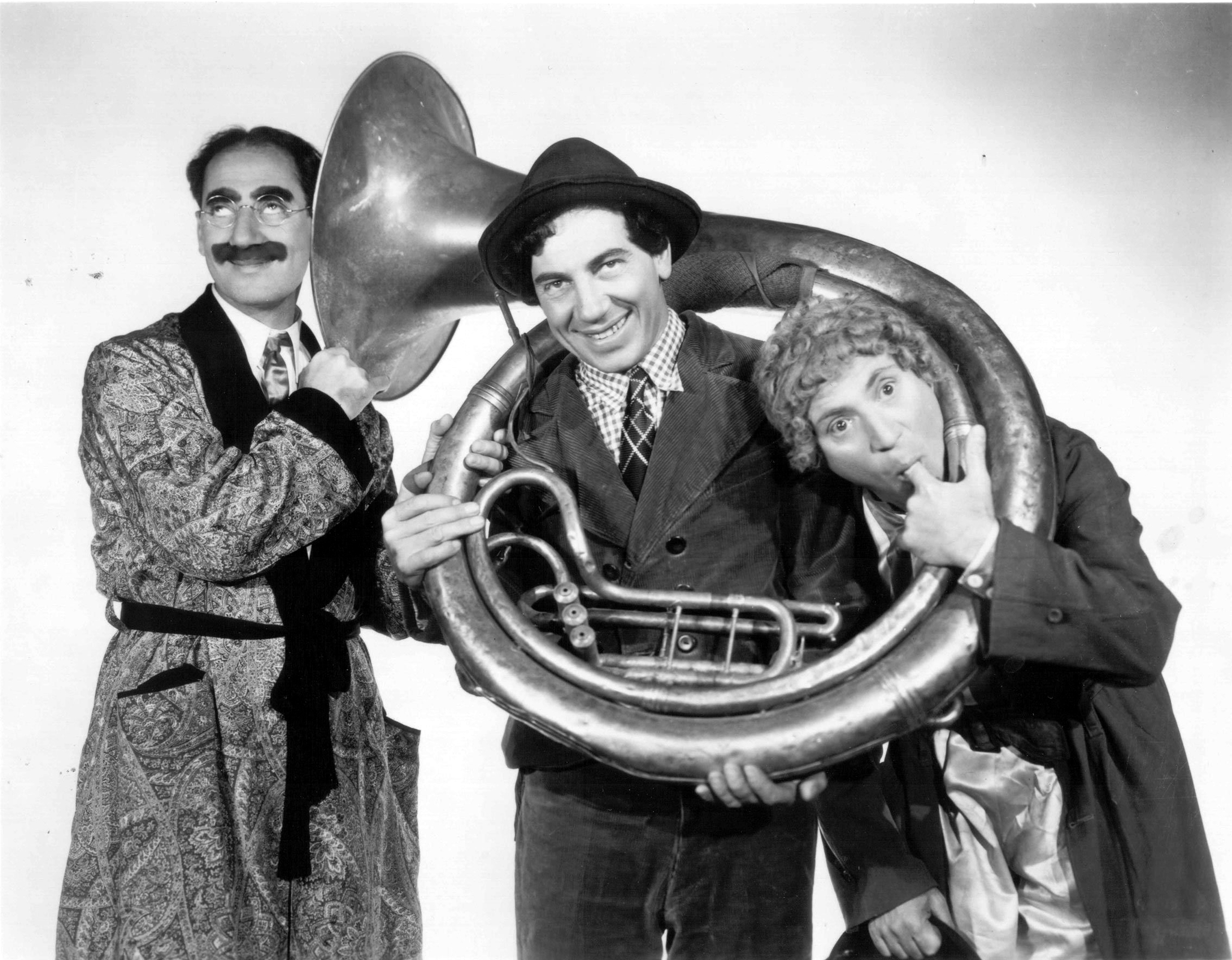 Groucho Marx, Chico Marx and Harpo Marx in A Day at the Races (1937)