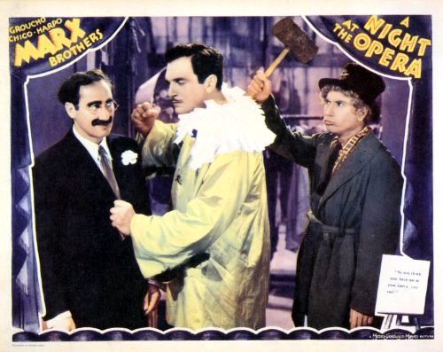 Groucho Marx, Walter Woolf King and Harpo Marx in A Night at the Opera (1935)