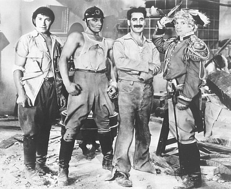 Groucho Marx, Chico Marx, Harpo Marx and Zeppo Marx in Duck Soup (1933)