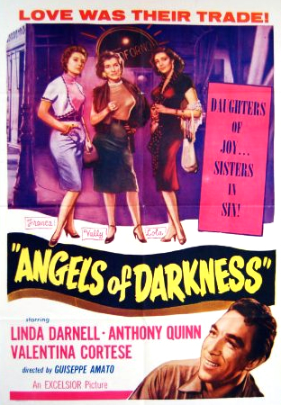 Anthony Quinn, Linda Darnell, Valentina Cortese and Giulietta Masina in Donne proibite (1954)