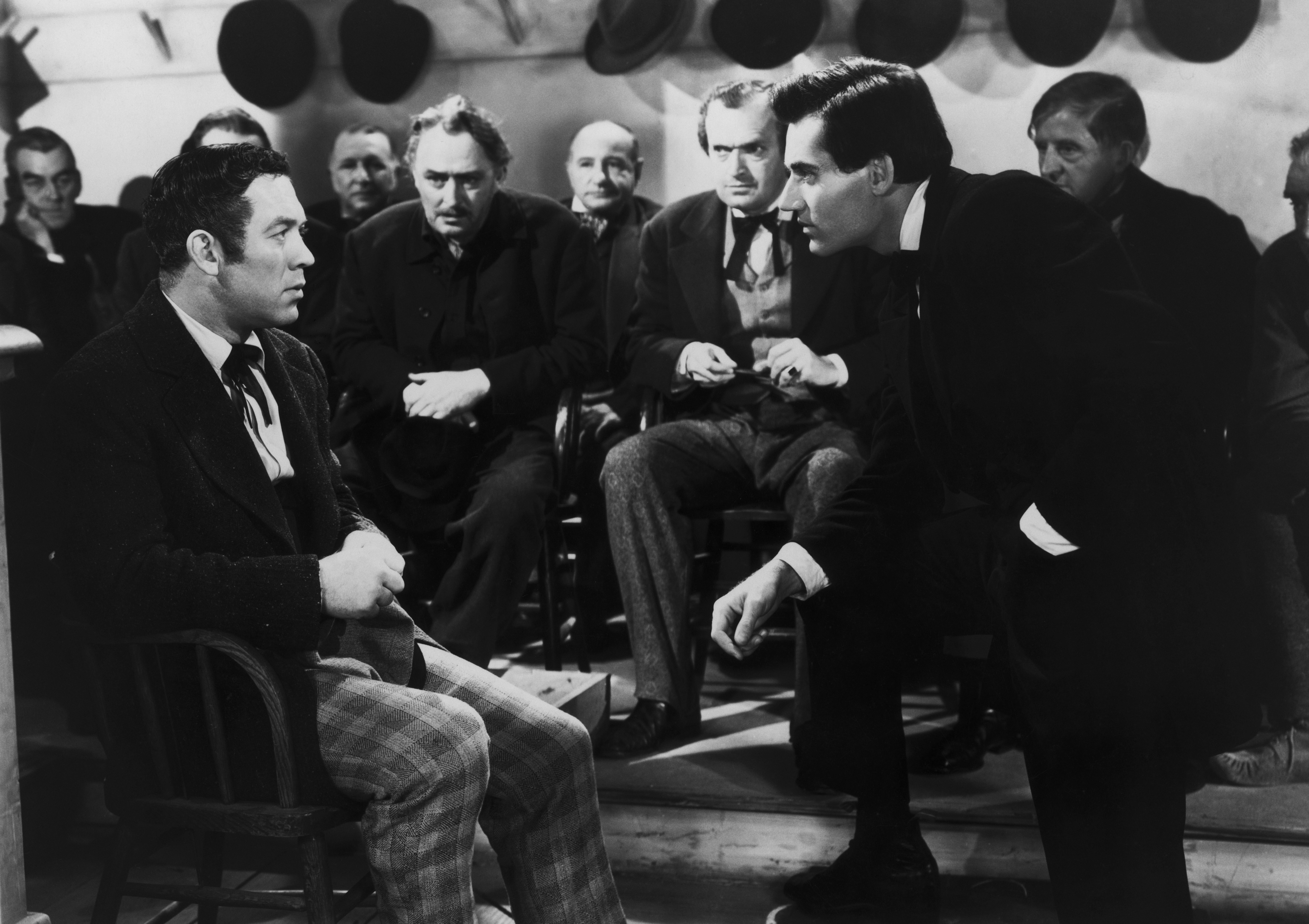 Still of Henry Fonda, Ward Bond, Jim Mason and Ivor McFadden in Young Mr. Lincoln (1939)