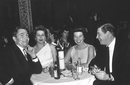 Ciro's Nightclub James Mason, Pamela Mason, Milton Berle & his wife c. 1954