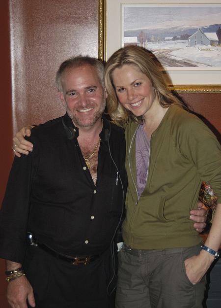With Andrea Roth on the set of 