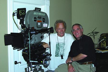 With director Doug Jackson on the set of 
