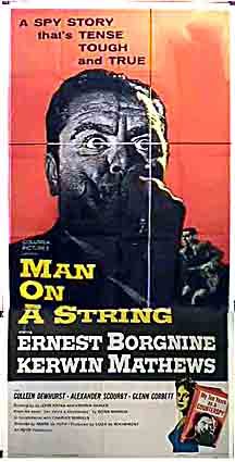 Ernest Borgnine and Kerwin Mathews in Man on a String (1960)