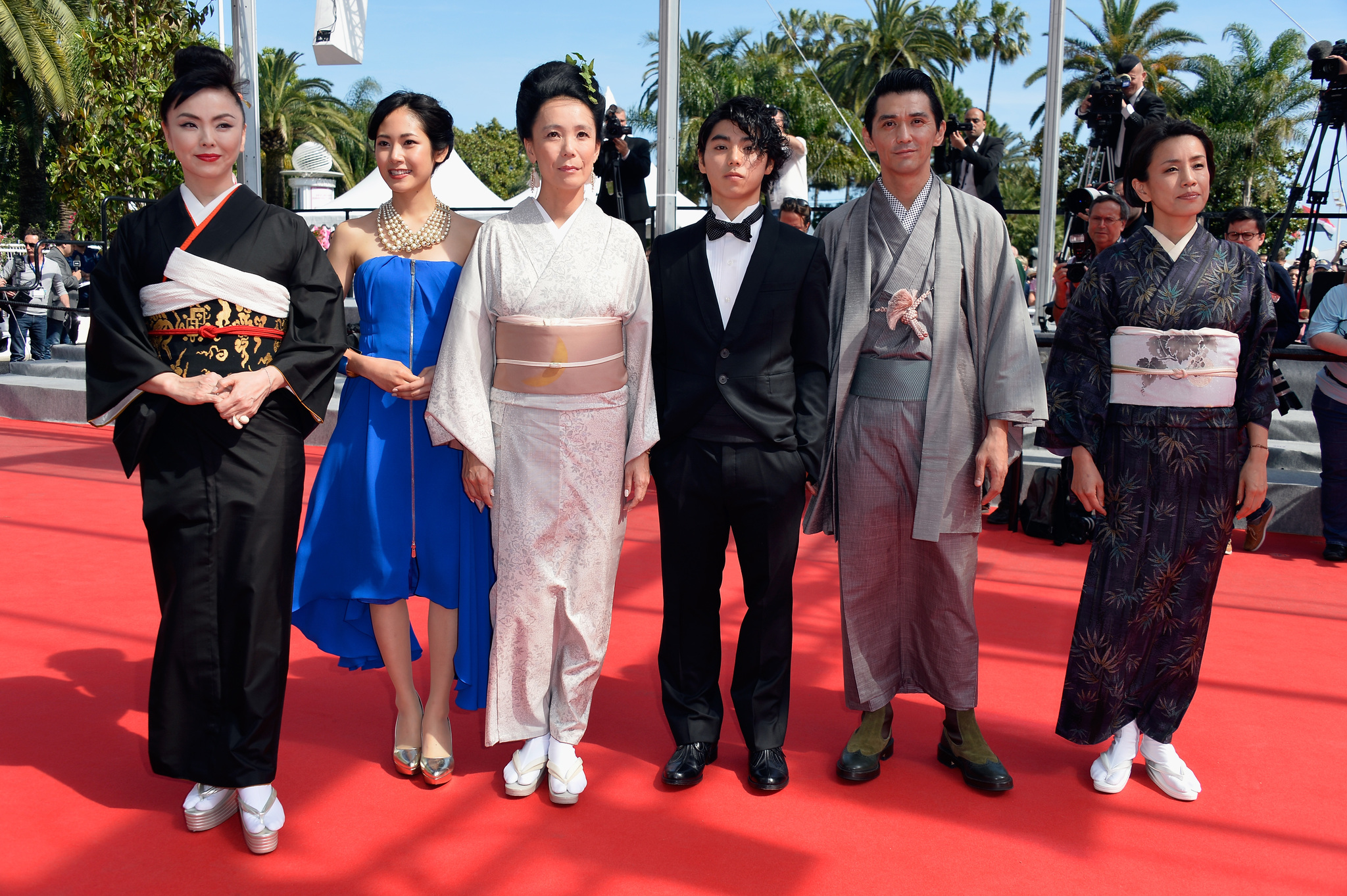 Naomi Kawase, Miyuki Matsuda, Jun Murakami, Makiko Watanabe, Jun Yoshinaga and Nijirô Murakami at event of Futatsume no mado (2014)