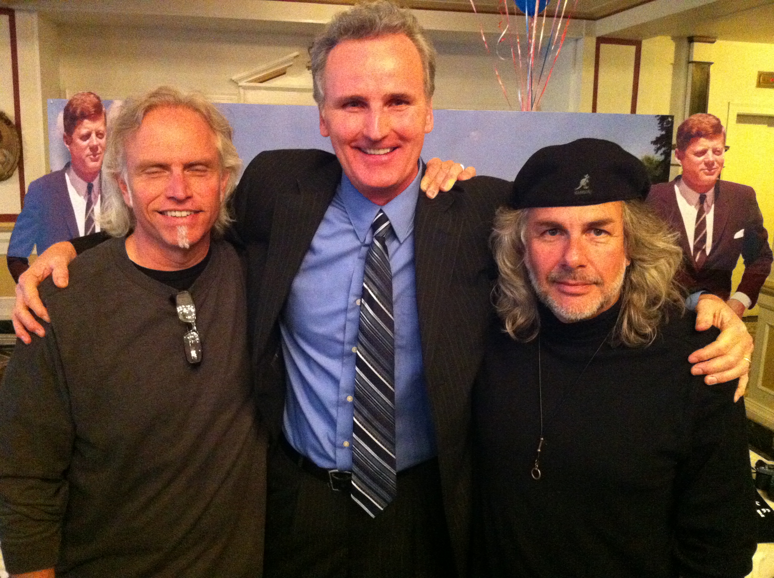 On the set of 'The Umbrella Man' with Michael and Joseph Grasso