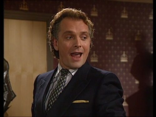 Still of Rik Mayall in The New Statesman (1987)