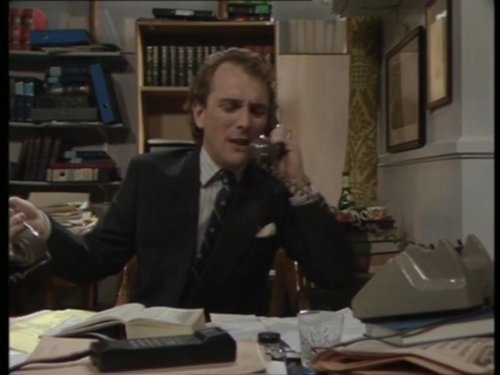 Still of Rik Mayall in The New Statesman (1987)