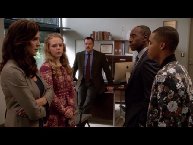 Heather Mazur, Mackenzie Wareing, Michael Gladis, Don Cheadle and Donis Leonard Jr. in House Of Lies